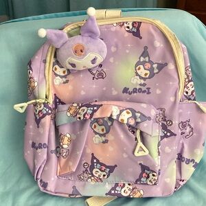 Hello Kittys Best Friend Kuromi Backpack. NWT detachable Kuromi Toy